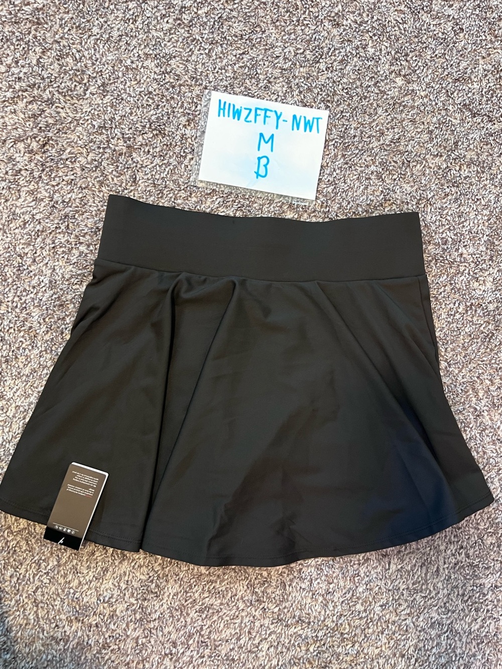 Women’s Black Activewear Skort with Wide Waistband - NWT